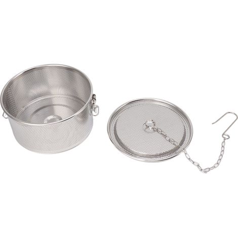 Passoire à Épices en Acier Inoxydable avec Chaîne - Boule à Thé Filtre à Soupe - Panier de Séparation Diamètre 18cm (1/5)