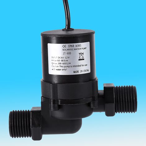 12-V-Gleichstrom-Solar-Umwälzpumpe mit bürstenlosem Motor, 600 l/h, IP68-wasserdichter Stecker (1/5)
