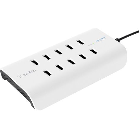Belkin 10-Port USB-Ladestation 120W 2.4A pro Port Weiß (1/5)