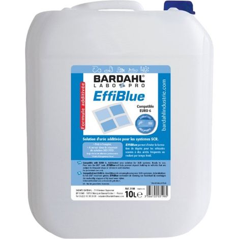 EffiBlue 10L – AdBlue additivé avec anti-cristallisation – Réduction des émissions de NOx – Compatible tous véhicules SCR – Bardahl