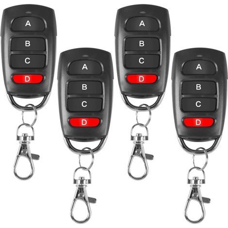 PA Télécommande de porte universelle, télécommande universelle 4PCS, télécommande de porte de garage, télécommande de porte coulissante, télécommande de porte pour porte automatique fréquence 433 MHz (1/5)