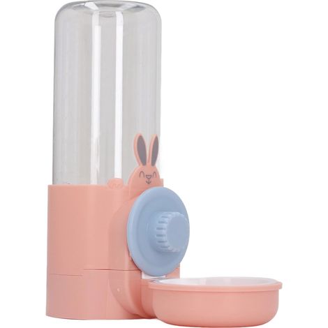 Automatischer Wasserspender für Haustiere, Mehrzweck, 500 ml großes Fassungsvermögen, Hängender Käfig-Wasserspender für Hunde, Katzen und andere Haustiere, Rosa (1/5)
