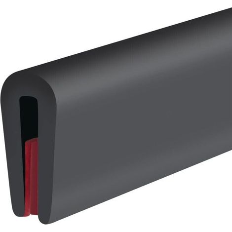 Garniture de bord en caoutchouc, protection de bord de portière de voiture auto-adhésive, protecteur de bord flexible pour bord tranchant en tôle, 1/16 pouce (1,5 mm), longueur 10 pieds (3 m) (1/5)