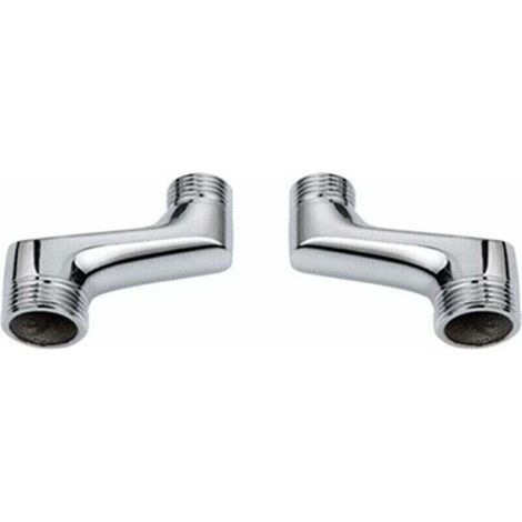 Raccord Contre Coudé Douche,Raccord Laiton Coudé RéDucteur,Bras Pivotant RéGlable,Raccord Mural Contre Coudé,Raccord Excentré 1/2 3/4,Chrome A,