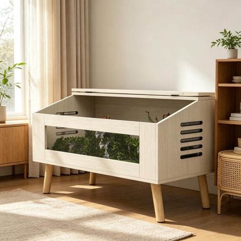 Terrarium en verre pour reptiles, élevage reptiles, terrarium étanche, fenêtres décoratives (1/5)