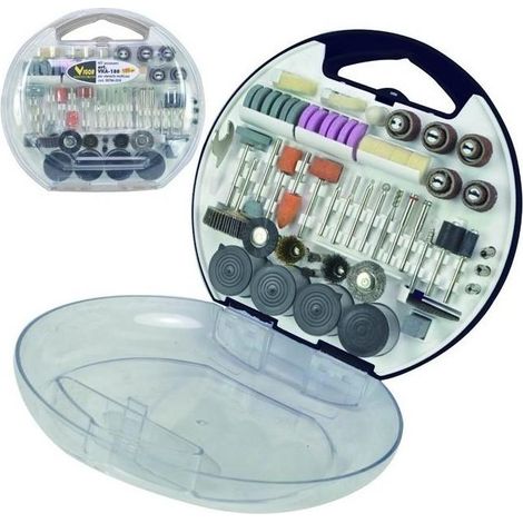 Set kit 180 accessori per utensili multiuso dremel mini trapano Vigor ev8051