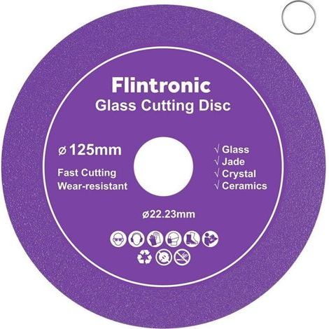 5pcs Disque Coupe Verre, Disque Diamant 125 Carrelage, Disque à Tronçonner Diamant, Disque Carrelage pour Bouteille, Porcelaine, Jade, Granit, Verre(125 x 22,23mm) (1/4)