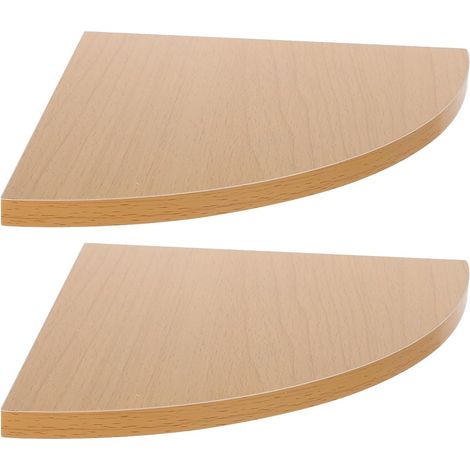 Lot de 2 étagères d'angle flottantes, étagères murales d'angle pour décodeurs, Consoles de Jeux et Accessoires TV, étagère de Rangement Murale pour Salle de Bain, Cuisine (1/5)