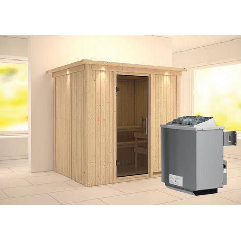 Bodin Front,9KW integr. Strg graphitfarb. Ganzglastür u. DK