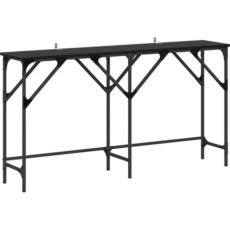 Table console,Table d'appoint,Bout de canapé Chêne noir 140 x 29 x 75 cm Bois d'ingénierie CFW99173 (1/5)