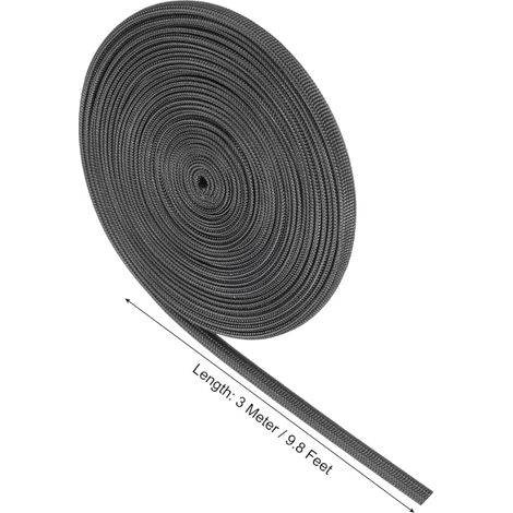 QUARKZMAN Gaine Cable Electrique 3mm ID Fibre de Verre, Noir (1/3)