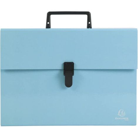 Valisette - Trieur - 18 compartiments - 32 x 24 cm - A4 - Bleu - Exacompta (1/5)