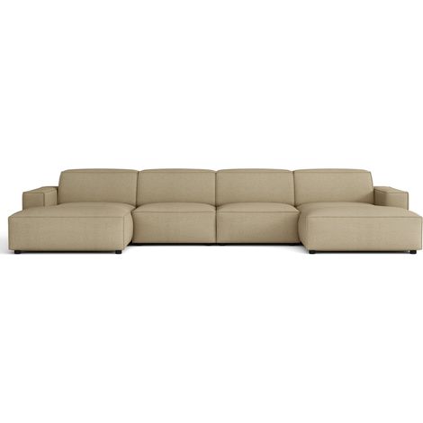 Selsey Sellmo - Canapé d'angle - 368 cm - Chenille Beige foncé (1/5)