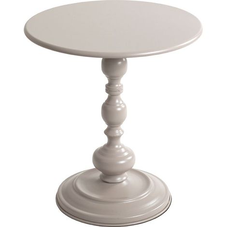 Table basse ronde Table d'appoint en métal coloris gris cachemire - Diamètre 42 x Hauteur 46 cm (1/5)