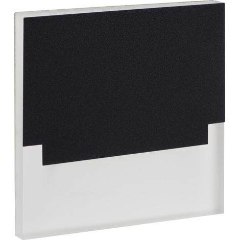 segnapasso led sabik scala quadrato 12 volt bianco caldo nero senza 0,80 watt (1/5)