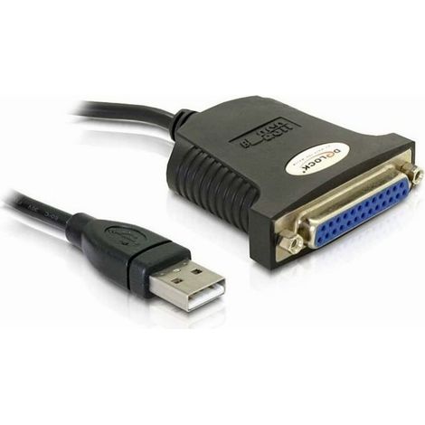 USB 1.1 Adapterkabel, USB-A Stecker  Parallel 25 Pin Buchse Verwendung:  Anschließen eines Druckers an den PC