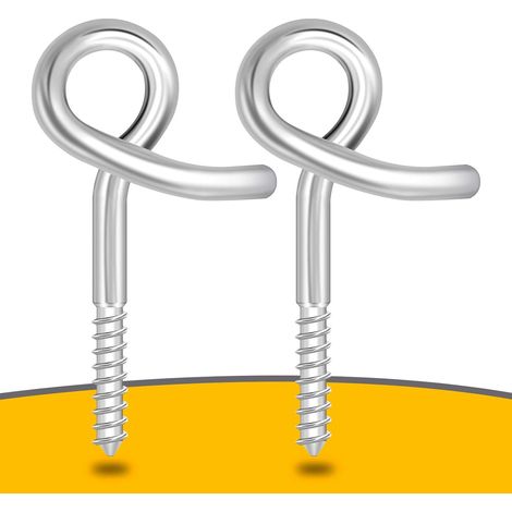 Crochet de sécurité pour balançoire, 2 pièces, chaise suspendue et crochet pour balançoire, M8, vis à crochet pour bois et béton (1/4)