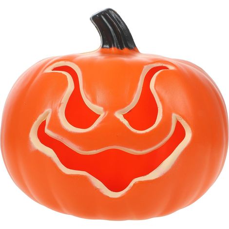 (Orange)Lanterne Citrouille Halloween en Plastique, Lampe Décorative à Piles, Décoration Créative pour Salon et Événements Familiaux (1/5)