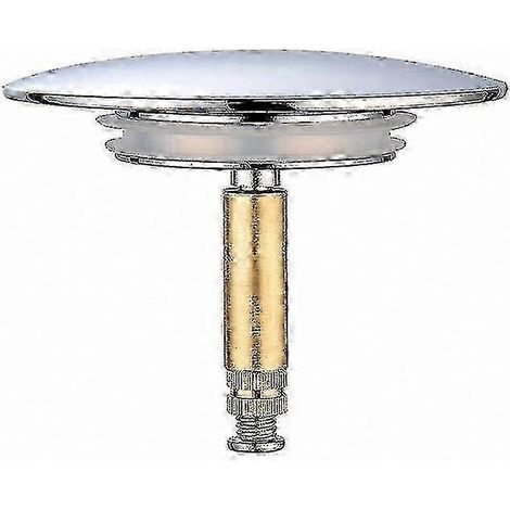 Bouchon de baignoire universel de 70 mm avec double joint et vanne de réglage de hauteur en laiton chromé (1/5)