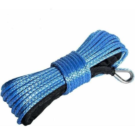Câble de Treuil Synthétique KZQ - 12 Brins 2,5 Tonnes, 6 mm x 15 m Gainé Compatible avec Voiture, Camion, VTT, UTV, Remorque Résistant et Léger pour Secours et Off-Road (1/3)