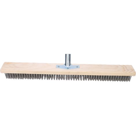 Brosse à récurer pour sol, 60cm, en fil d'acier inoxydable, robuste, pour allée, terrasse, terrasse (1/5)