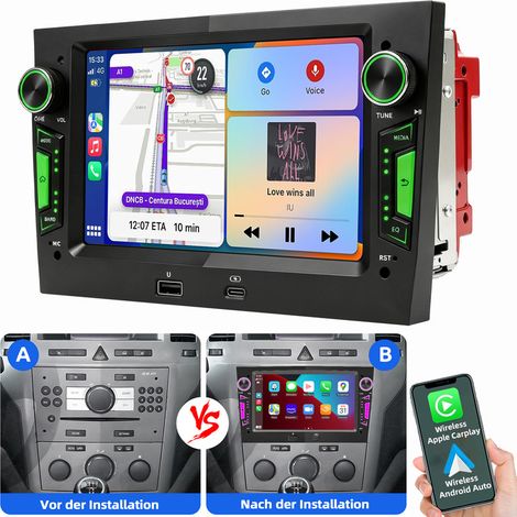 Pour Opel Astra H Corsa C/D Vectra C Zafira Meriva Android Auto Carplay FM/AM
