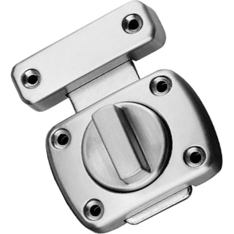 Loquet de Porte en Alliage de Zinc Argenté, Serrure de Porte Intérieure pour Chambre Verrou Coulissant, Design Élégant et Sécurité Renforcée (1/5)