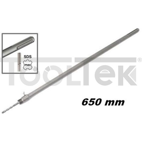ASTA BARRA FRESA CAROTATRICE ATTACCO SDS-MAX 650mm CON PUNTA (1/3)