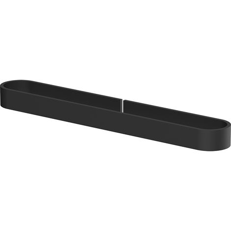Portasalviette 40 cm nero serie evolution - fissaggio con biadesivo o ad incollo