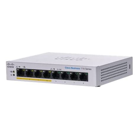 Cisco CBS110-8PP-D No administrado L2 Gigabit Ethernet (10/100/1000) Energía sobre Ethernet (PoE) Gris (1/5)