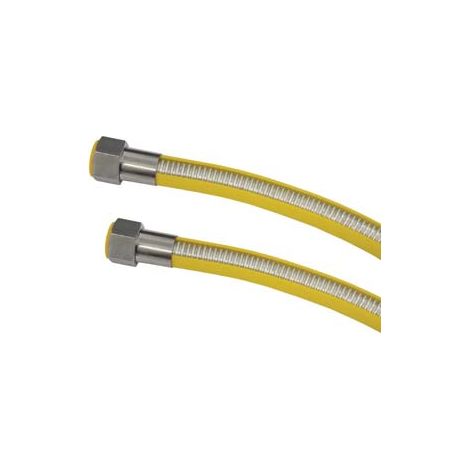 TUBO GAS FLESSIBILE IN ACCIAIO INOX CON GUAINA FF  cm.400