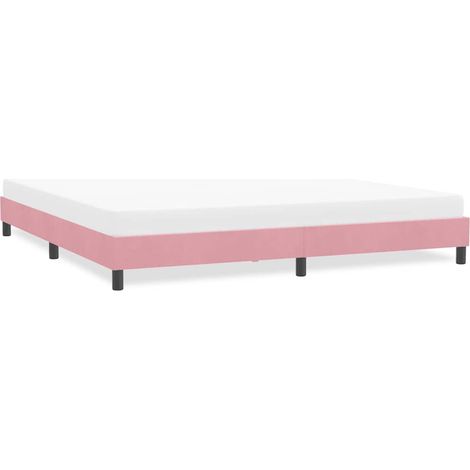 Bettgestell ohne Matratze Rosa 180x210 cm Samt