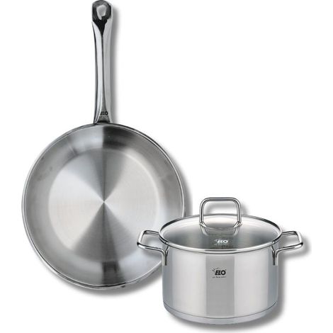 Ensemble de 1 Poêle de cuisson 28 cm et 1 faitout 20 cm Elo Profi Citrin (1/5)