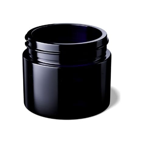 verre ambré, alternative, verre violet, à visser avec couvercle, pot de conservation photophore, solution de rangement pour huiles, herbes, teintures, cosmétiques, pommades - 50 ml (1/4)