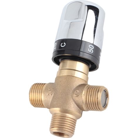 Beyamis Robinet mélangeur thermostatique en laiton pour robinet thermostatique de lavabo avec contrôle de température d'eau (1/5)