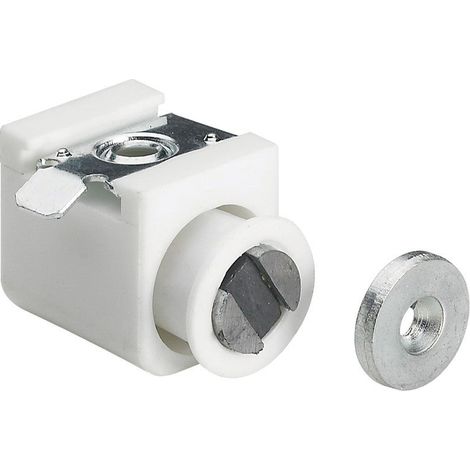 Lot De 2 Loqueteaux Magnétiques Plastique Hettich, L.27 X L.16 Mm