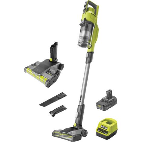 RYOBI - RYOBI Pack - Scopa aspirapolvere - RSV18-120G - 18V OnePlus - 500ml - 1 batteria 2.0Ah - 1 caricabatteria - Spazzola per pavimenti - - 27.5cm (1/5)
