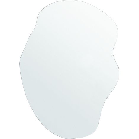 Espejo de pared plateado forma irregular sin marco 50 x 70 cm decoración Falaise (1/5)