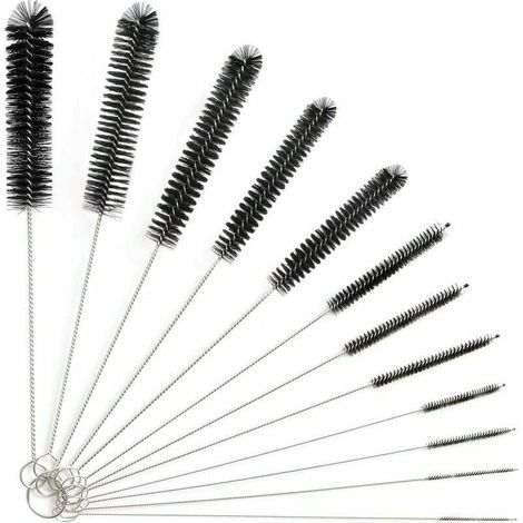 12 pièces Tube Brosse de Nettoyage Versail - Goupillon Nettoyage - Brosse de Nettoyage Tube pour Bouteille en Verre Bébé Biberon Bouilloire Clavier - Tuyau Brosses de Nettoyage - Brosse de Nettoyage (1/4)