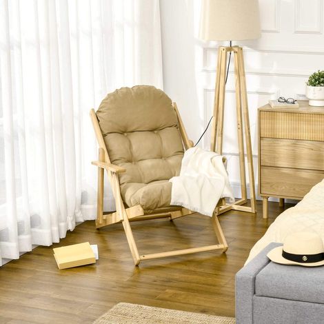 Relaxsessel klappbar verstellbar Braun 71x89x96 cm OKMYHOME (1/3)