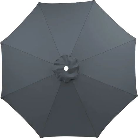 Copertura per ombrellone, protezione UV, design impermeabile, grigio-b, 2,7 m 6 stecche-a (1/2)