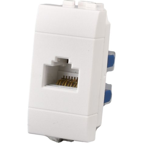 Serie Civile A2ZWORLD MBL Bianco Compatibile Con Bticino Living Light (Presa Dati RJ45 CAT6)