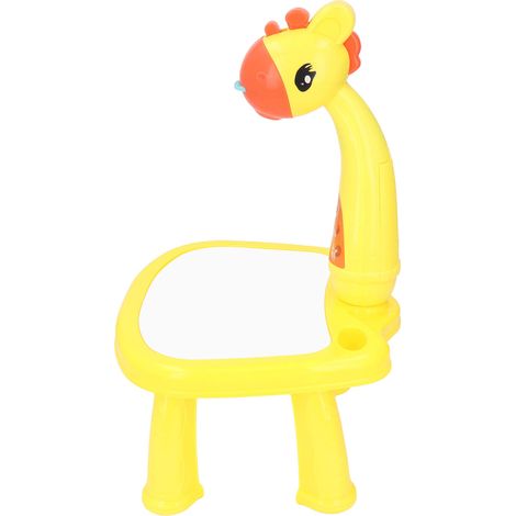 Projecteur girafe, table multifonctionnelle pour dessin et musique, jouet pour la petite enfance, jaune (1/5)