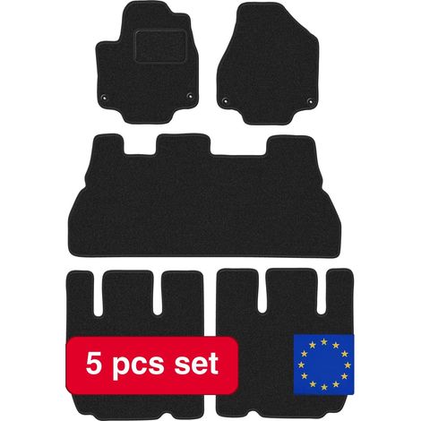 Autofußmatten, langlebige synthetische Faser, maßgeschneidert für Chrysler Pacifica II, schwarz (1/5)