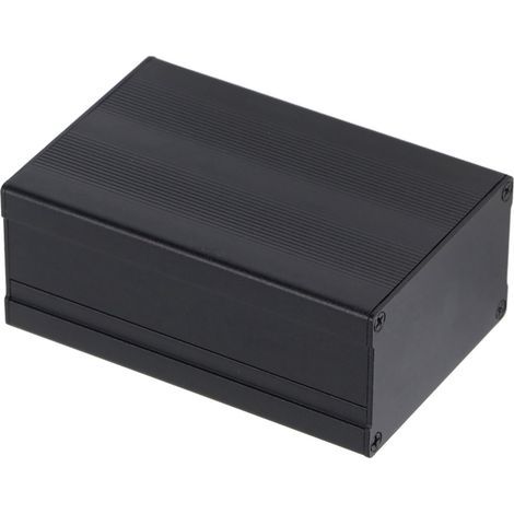 Aluminum electrical box, waterproof junction box, slotted type for DIY, black strip 46x76x110mm (1/5)
