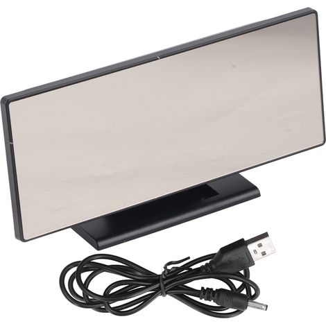 Réveil numérique LED avec fonction de mesure de température et design miroir spécial (1/5)