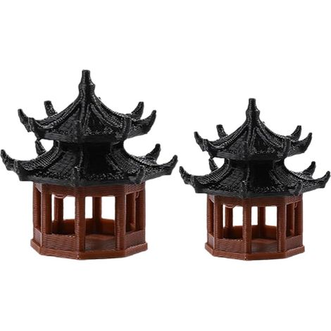 teilige Mini Pavillon Statue für Aquarien chinesisches