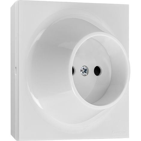 Prise de courant 16A saillie complète blanche – Installation en apparent – ABS blanc brillant RAL 9003 – Sécurité enfant – 3680W – Fontini (1/4)