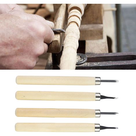 Couteau à sculpter en bois, couteau à sculpter le bois, couteau à sculpter pour tampon en caoutchouc, ensemble de quatre pièces