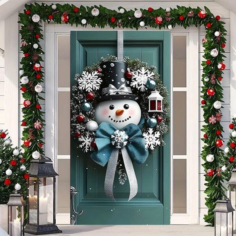 Habillage De Porte De Noël - 90 X 180 Cm - Décoration Murale Et Portière Pour Intérieur Extérieur - 1 Pièce (1/5)